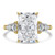 Radiant Diamond with Shield Sidestones Three-Stone Engagement Ring in Yellow Gold (MVSX1042-Y)