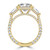 Radiant Diamond Three-stone with Accents Three-Stone Engagement Ring in Yellow Gold (MVSX1045-Y)