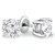 Round Diamond 4-Prong Stud Earrings in White Gold with Screwback (MVSE2002-W)