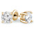 Round Diamond 4-Prong Stud Earrings in Yellow Gold with Screwback (MVSE2002-Y)