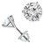 Round Diamond 3-Prong Martini Stud Earrings in White Gold with Screwback (MVSE2004-W)