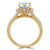 Round Diamond Infinity Round Halo Engagement Ring in Yellow Gold