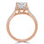 Princess Diamond Split-Shank Halo Engagement Ring in Rose Gold
