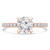 Round Diamond Solitaire with Accents Engagement Ring in Rose Gold