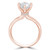 Round Diamond Hidden Halo Solitaire with Accents Engagement Ring in Rose Gold