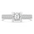 Princess Diamond Vintage Cathedral Solitaire with Accents Engagement Ring in White Gold With Channel Set Accents