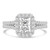 Radiant Diamond Cathedral Split-Shank Halo Engagement Ring in White Gold
