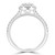 Radiant Diamond Cathedral Split-Shank Halo Engagement Ring in White Gold