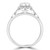 Oval Diamond Vintage Cathedral Oval Halo Engagement Ring in White Gold