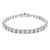 Round Diamond Milgrained Tennis Bracelet in White Gold