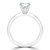 Emerald Diamond Solitaire Engagement Ring in White Gold