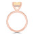 Oval Pink Morganite & Round Diamond Hidden Halo Cocktail Engagement Ring in Rose Gold