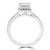 Radiant Diamond Claw Prongs Radiant Halo Engagement Ring in White Gold