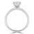 Cushion Diamond Solitaire Engagement Ring in White Gold