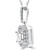Princess Diamond Double Cushion Halo Pendant Necklace in White Gold