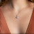 Princess Diamond Double Cushion Halo Pendant Necklace in White Gold