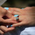 Round Diamond Split-Shank Cushion Halo Engagement Ring in White Gold