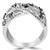 Round Black Diamond Cocktail Ring in White Gold (MDR140086)