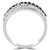 Round Black Diamond Cocktail Ring in White Gold (MDR140107)