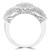 Round Diamond Double Halo Round Cluster Engagement Ring in White Gold (MDR190076)