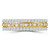 Round Diamond Three-row Semi-Eternity Wedding Band Ring in Yellow Gold (MDR210008)