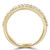 Round Diamond Three-row Semi-Eternity Wedding Band Ring in Yellow Gold (MDR210008)