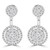 Round Diamond 2-IN-1 Stud and Halo Drop/Dangle Earrings in White Gold (MDR220037)