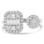 Baguette Diamond Duo Cluster Halo Engagement Ring in White Gold (MDR220047)