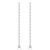 Round Diamond Bezel Set Vintage Drop/Dangle Earrings in White Gold (MDR220234)
