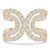 Round Diamond Split Criss-Cross "U" Cocktail Ring in Yellow Gold (MDR230008)