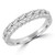 Baguette Diamond Split Beaded Semi-Eternity Anniversary Wedding Band Ring in White Gold (MDR230031)