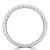 Baguette Diamond Split Beaded Semi-Eternity Anniversary Wedding Band Ring in White Gold (MDR230031)
