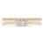 Baguette Diamond Split Beaded Semi-Eternity Anniversary Wedding Band Ring in Yellow Gold (MDR230036)