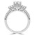 Round Diamond Three-Stone Engagement Ring in White Gold with Accents (MVSX1015-W)