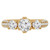 Round Diamond Three-Stone Engagement Ring in Yellow Gold with Accents (MVSX1015-Y)