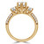 Round Diamond Three-Stone Engagement Ring in Yellow Gold with Accents (MVSX1015-Y)