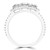Round Diamond Halo Three-Stone Engagement Ring in White Gold with Accents (MVSX1017-W)