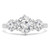 Round Diamond Three-Stone Engagement Ring in White Gold (MVSX1018-W)