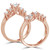 Round Diamond Five-Stone Engagement Ring and Wedding Band Set Ring in Rose Gold (MVSX0023-R)