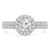 Round Diamond Two Row Halo Engagement Ring in White Gold (MVSX0024-W)