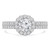 Round Diamond Two Row Halo Engagement Ring in White Gold (MVSX1024-W)