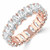 Full Eternity Oval Diamond Anniversary Wedding Band Ring in Rose Gold (MVSAR1016-R)