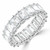 Full Eternity Emerald Diamond Anniversary Wedding Band Ring in White Gold (MVSAR1018-W)