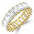 Full Eternity Emerald Diamond Anniversary Wedding Band Ring in Yellow Gold (MVSAR1018-Y)