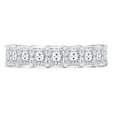 Emerald Lab Created Diamond  Full Eternity Anniversary Wedding Band Ring in White Gold *Size 6.5 Only* (MD240323)