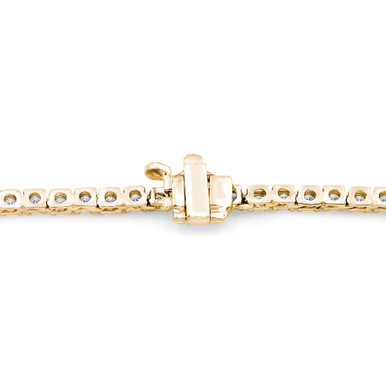 Round Diamond Tennis Necklace in Yellow Gold (MD230219)