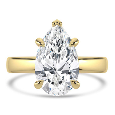 Pear Diamond Solitaire Engagement Ring in Yellow Gold (MVSLG1442-Y)