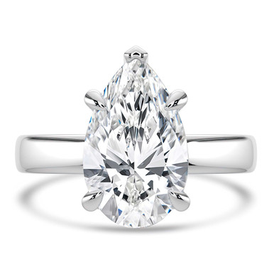 Pear Diamond Solitaire Engagement Ring in White Gold (MVSLG1442-W)
