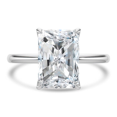 Radiant Diamond Solitaire Engagement Ring in White Gold (MVSLG1434-W)