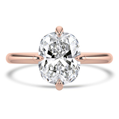 Cushion Diamond Compass Prong Solitaire Engagement Ring in Rose Gold (MVSLG1357-R)